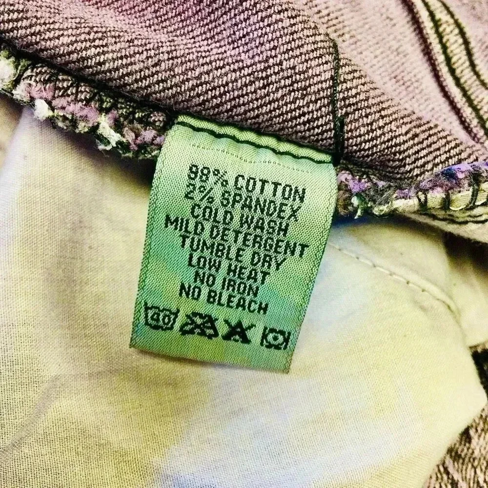 Vintage Upservice Women's Purple Denim Jett Fit Skinny Jeans Stonewashed Size 15
